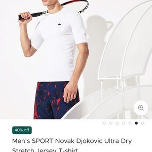 Lacoste SPORT Novak Djokovic UltraDryStretchJersey